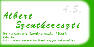 albert szentkereszti business card